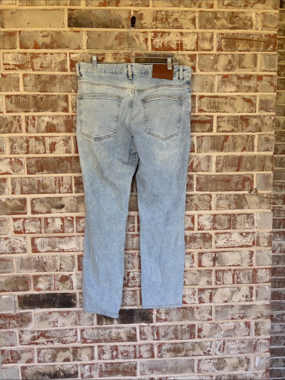& Denim Straight Jeans in Light Blue Washed Denim - Picture 5 of 8